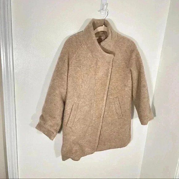 Marine Layer Stephanie Cocoon Coat Sand Neutral Chic Minimalist Size XS - Picture 3 of 9